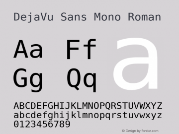 DejaVu Sans Mono Roman Version 1.5图片样张