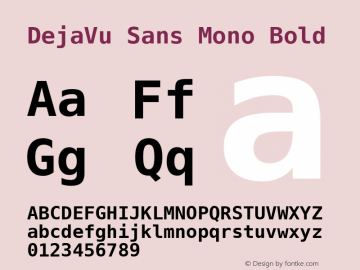 DejaVu Sans Mono Bold Version 1.7图片样张