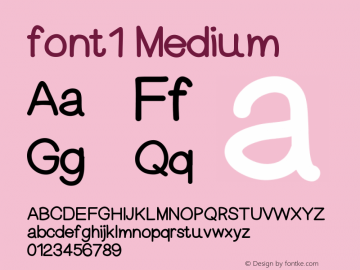 font1 Version 001.000图片样张