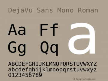 DejaVu Sans Mono Roman Version 1.12图片样张