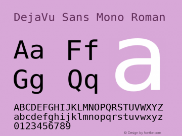 DejaVu Sans Mono Roman Version 1.15图片样张