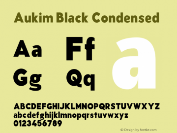 AukimBlackCondensed Version 1.0; Oct 2021 by Audry Kitoko Makelele图片样张