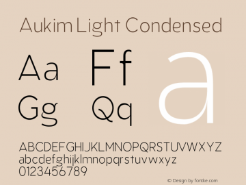 AukimLightCondensed Version 1.0; Oct 2021 by Audry Kitoko Makelele图片样张