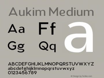 AukimMedium Version 1.0; Oct 2021 by Audry Kitoko Makelele图片样张