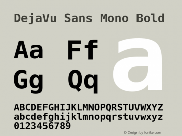 DejaVu Sans Mono Bold Version 2.4图片样张