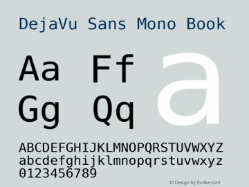 DejaVu Sans Mono Book Version 2.4图片样张