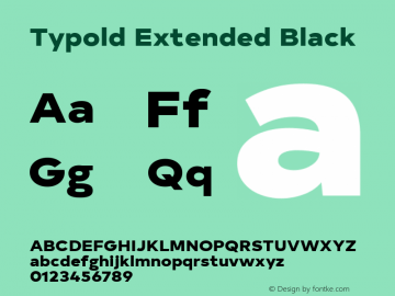 Typold Extended Black Version 1.002; ttfautohint (v1.6)图片样张