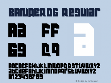 BANDEROG Version 1.00;June 19, 2021;FontCreator 13.0.0.2683 32-bit图片样张