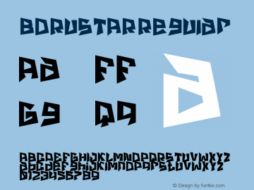 BORUSTAR Version 1.00;June 14, 2021;FontCreator 13.0.0.2683 32-bit图片样张