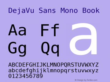 DejaVu Sans Mono Book Version 2.12图片样张