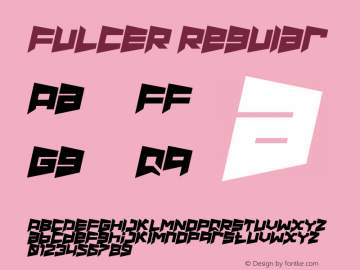 FULCER Version 1.00;June 20, 2021;FontCreator 13.0.0.2683 32-bit图片样张