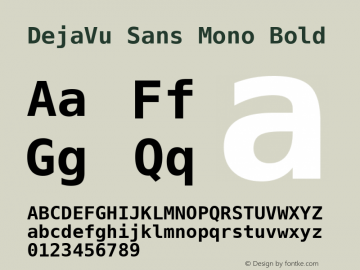 DejaVu Sans Mono Bold Version 2.14图片样张
