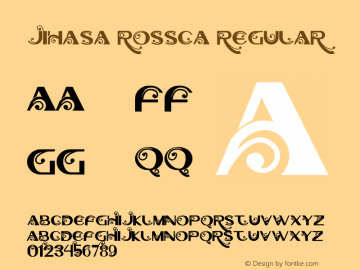 JIHASA ROSSCA Version 1.00;July 7, 2021;FontCreator 13.0.0.2683 32-bit图片样张