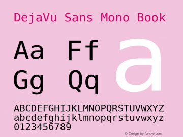 DejaVu Sans Mono Book Version 2.16图片样张