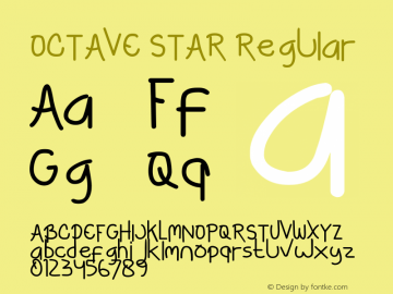 OCTAVE STAR Version 1.00;June 8, 2021;FontCreator 13.0.0.2683 32-bit图片样张