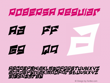 ROBERSA Version 1.00;June 13, 2021;FontCreator 13.0.0.2683 32-bit图片样张