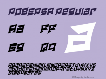 ROBERSA Version 1.00;June 13, 2021;FontCreator 13.0.0.2683 32-bit图片样张