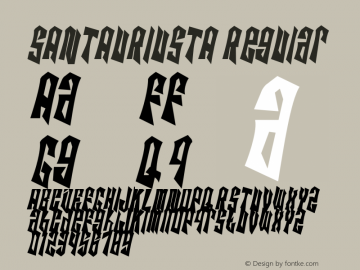 SANTAURIUSTA Version 1.00;June 12, 2021;FontCreator 13.0.0.2683 32-bit图片样张
