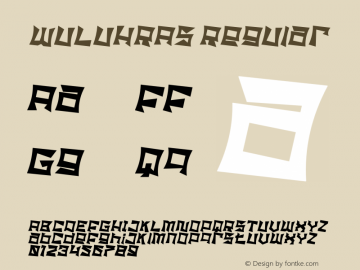 WULUHRAS Version 1.00;June 14, 2021;FontCreator 13.0.0.2683 32-bit图片样张