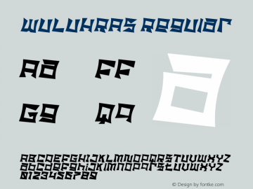 WULUHRAS Version 1.00;June 14, 2021;FontCreator 13.0.0.2683 32-bit图片样张