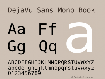 DejaVu Sans Mono Book Version 2.23图片样张