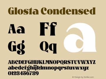 Glosta-Condensed 1.000图片样张