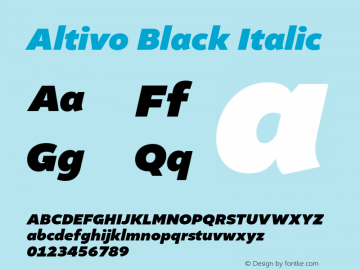 Altivo Black Italic Version 001.001图片样张