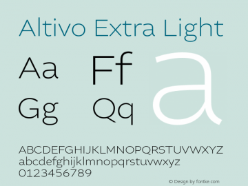 Altivo Extra Light Version 001.001图片样张