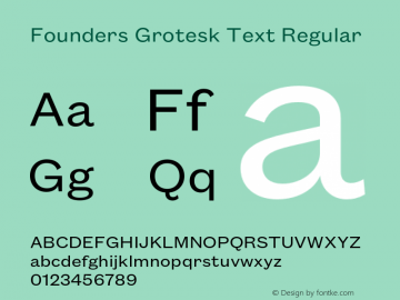 Founders Grotesk Text Regular Version 2.001 | web-OT图片样张