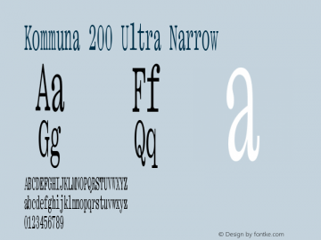 Kommuna 200 Ultra Narrow Version 1.000图片样张