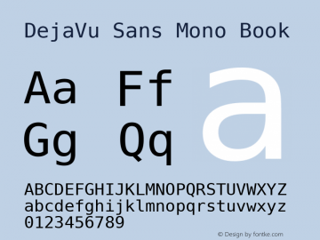 DejaVu Sans Mono Book Version 2.29图片样张