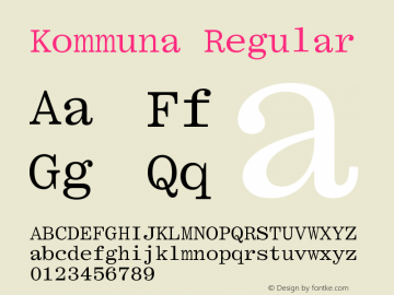 Kommuna 600 Regular Version 1.000图片样张