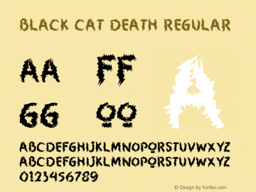 Black Cat Death Version 1.001;Fontself Maker 3.5.7图片样张