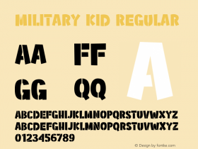 Military Kid Version 1.001;Fontself Maker 3.5.3图片样张