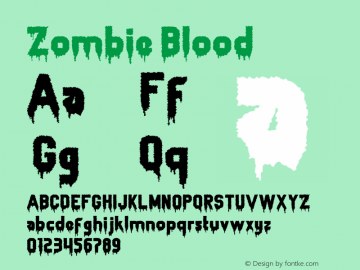 Zombie Blood Version 1.00;October 7, 2021;FontCreator 12.0.0.2563 64-bit图片样张