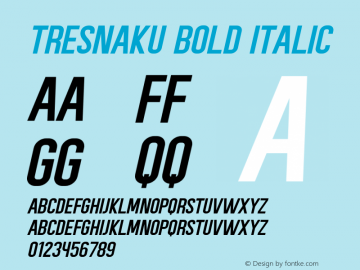 Tresnaku Bold Italic Version 1.00;October 10, 2021;图片样张