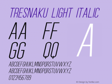 Tresnaku Light Italic Version 1.00;October 10, 2021;图片样张