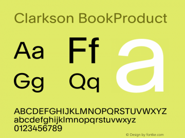 Clarkson Version 1.001;PS 001.001;hotconv 1.0.88;makeotf.lib2.5.64775图片样张