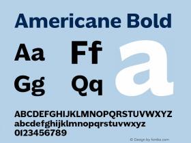 Americane Bold Version 1.000图片样张