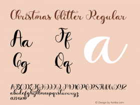 Christmas Glitter Version 1.00;October 17, 2021;FontCreator 12.0.0.2567 64-bit图片样张