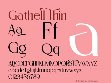 Gathell Thin Version 1.000图片样张