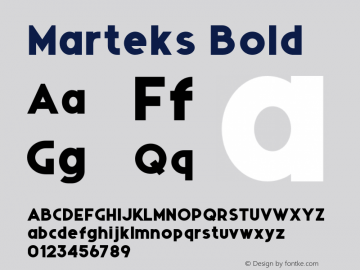 Marteks-Bold Version 1.000图片样张