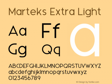 Marteks-ExtraLight Version 1.000图片样张