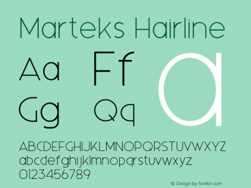 Marteks-Hairline Version 1.000图片样张