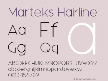 Marteks Hairline Version 1.000图片样张