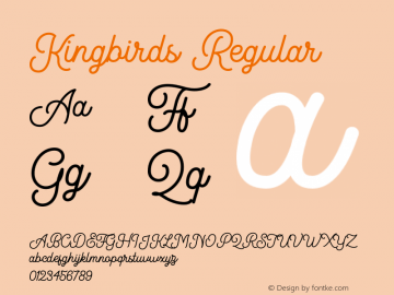 Kingbirds-Regular Version 1.000图片样张