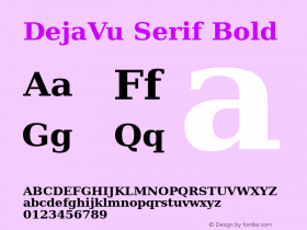 DejaVu Serif Bold Version 2.0图片样张