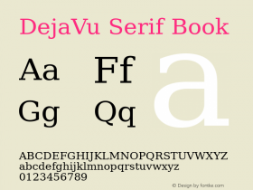 DejaVu Serif Book Version 2.2图片样张