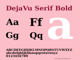 DejaVu Serif Bold Version 2.5图片样张