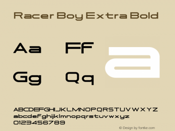 RacerBoy-ExtraBold Version 1.000图片样张